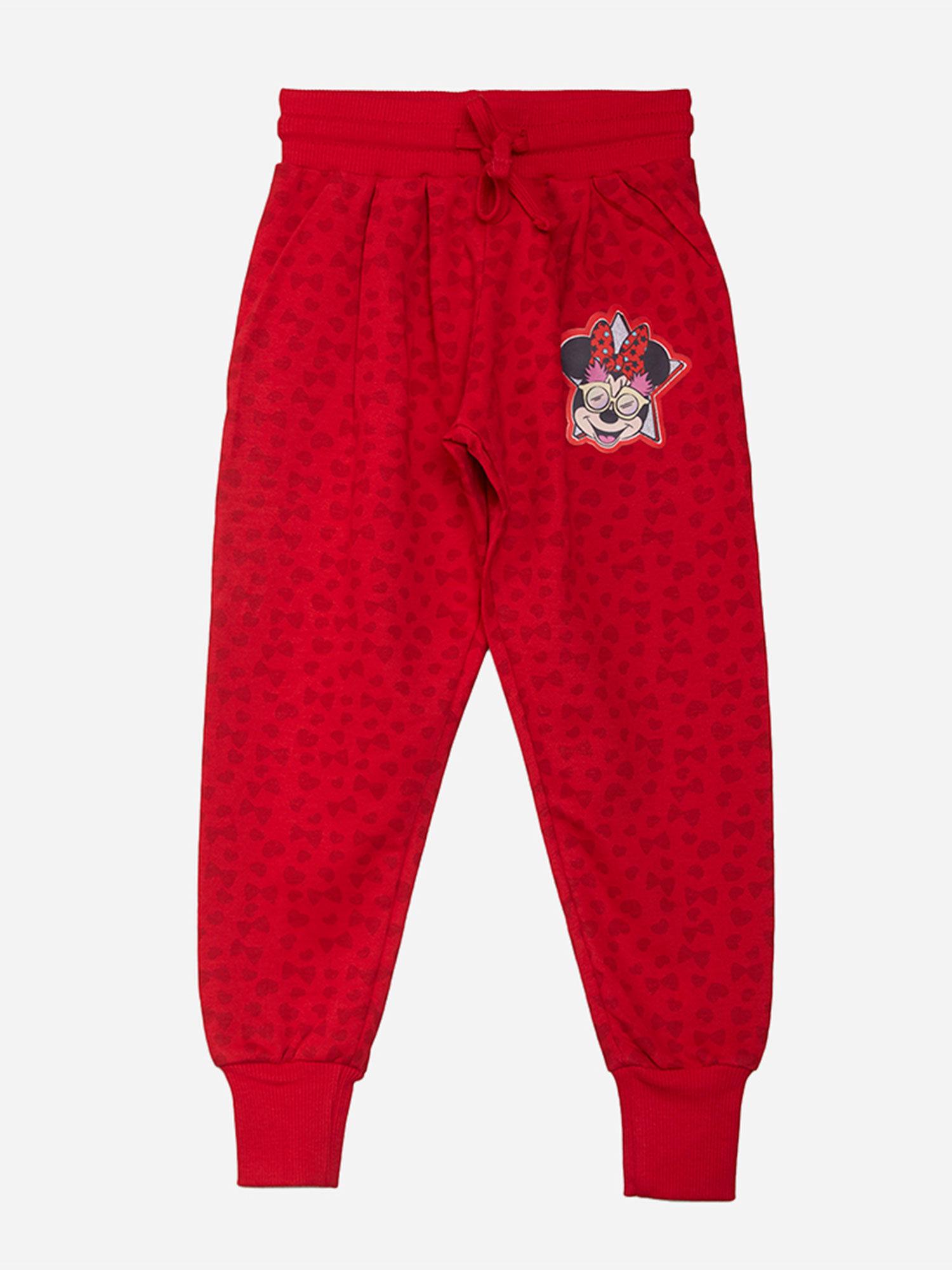 mickey & friends red jogger