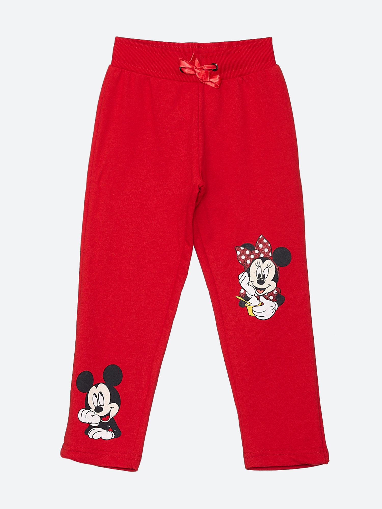 mickey & friends red joggers