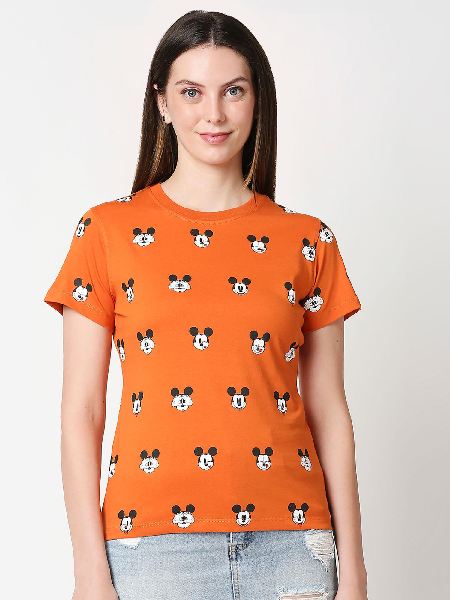 mickey all over printed half sleeves t-shirts