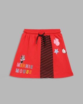 mickey-mouse print a-line skirt