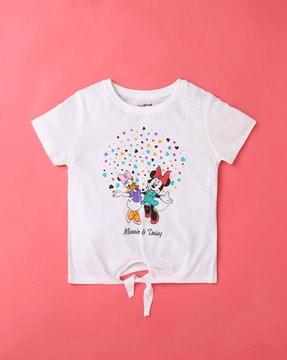 mickey mouse print round-neck t-shirt