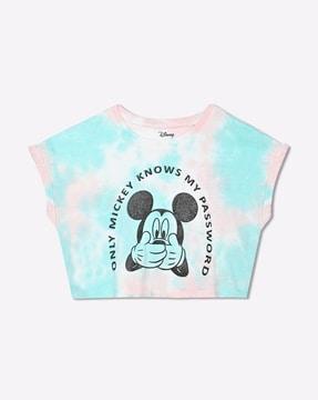 mickey mouse print round-neck t-shirt