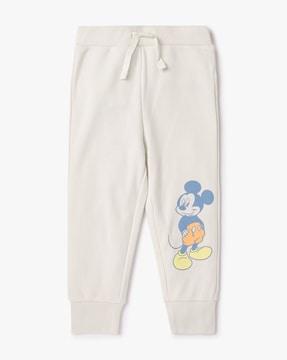 mickey mouse print slim fit joggers
