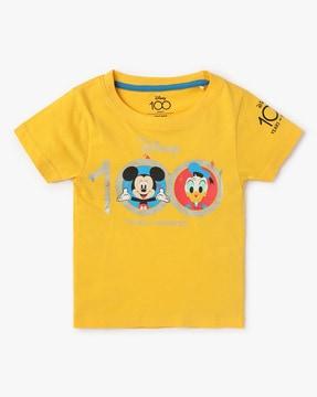 mickey mouse print slim fit t-shirt