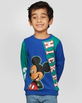mickey mouse print sweatshirt