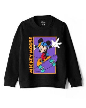 mickey mouse print sweatshirt