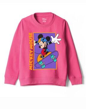 mickey mouse print sweatshirt