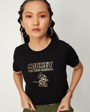 mickley mouse print crew-neck t-shirt