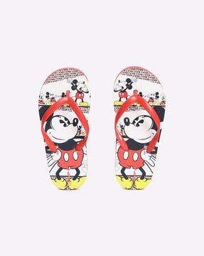 micky mouse thong-strap flip-flops