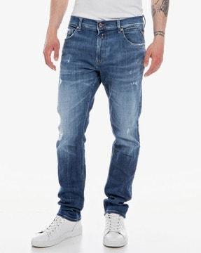 mickym tapered fit aged eco medium wash jeans