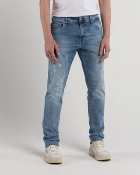 mickym tapered fit hyperflex light wash jeans