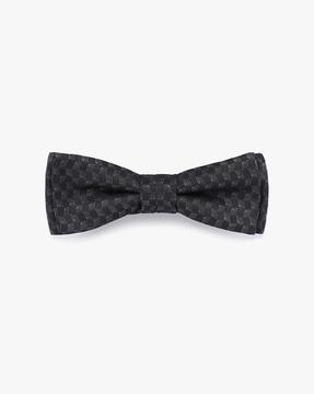 micro pattern silk jacquard bow tie