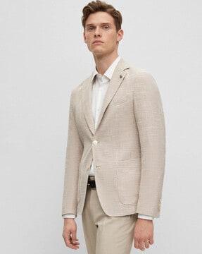 micro patterned slim fit jacket