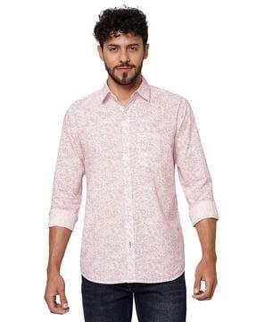 micro print  slim fit shirt