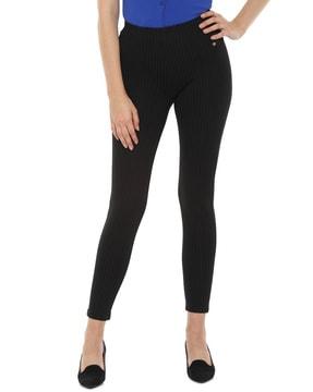 micro-print ankle-length treggings