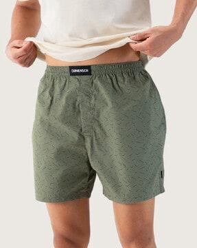 micro print boxers with pockets