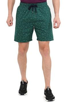 micro print city shorts