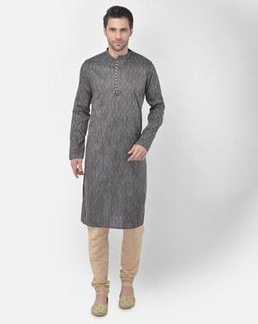 micro print long kurta