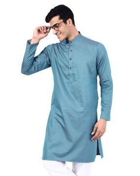 micro print long kurta