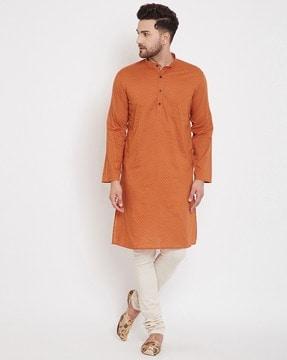 micro print long kurta