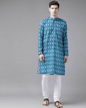 micro print long kurta