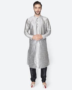 micro print long kurta