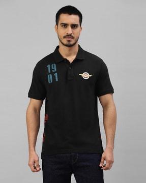 micro print regular fit t-shirt