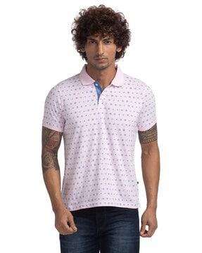 micro print regular fit t-shirt