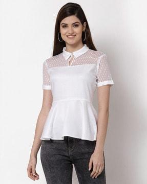 micro print regular top