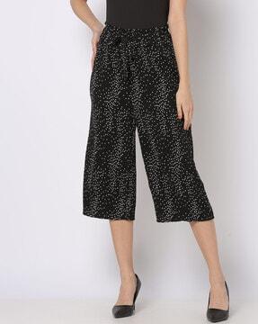 micro print relaxed fit culottes
