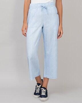 micro print relaxed fit pants