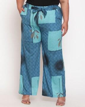 micro print relaxed fit pants