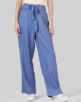 micro print relaxed fit pants