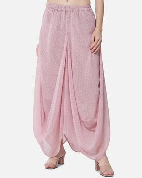 micro print relaxed fit patiala pants