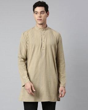 micro print short kurta