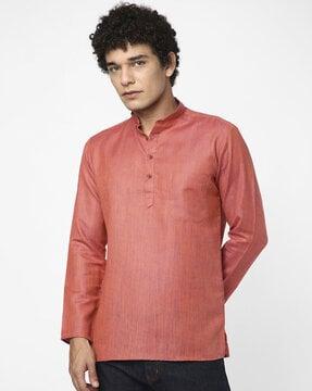 micro print short kurta