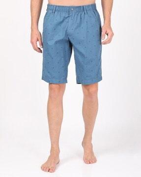 micro print shorts with insert pockets