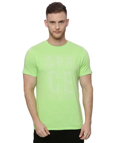 micro print slim fit crew-neck t-shirt