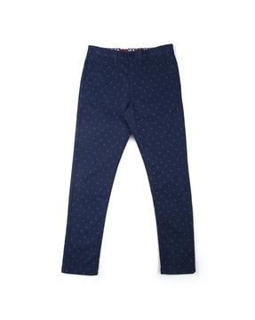 micro print slim fit flat-front trousers