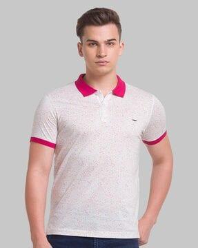 micro print slim fit t-shirt