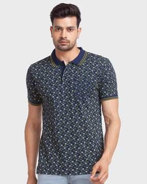 micro-print tailored fit t-shirt