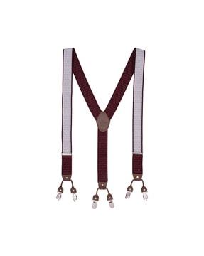 micro print y-back suspender belt