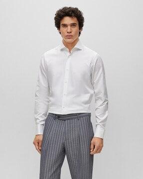 micro-structured regular-fit shirt