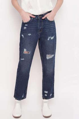 mid-rise-denim-straight-women's-jeans---blue