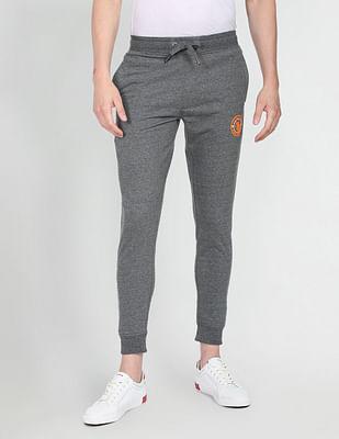 mid rise heathered joggers
