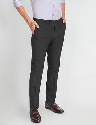 mid rise houndstooth formal trouser