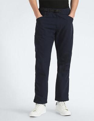 mid rise patterned cargo trousers
