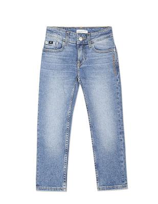mid rise regular straight fit jeans