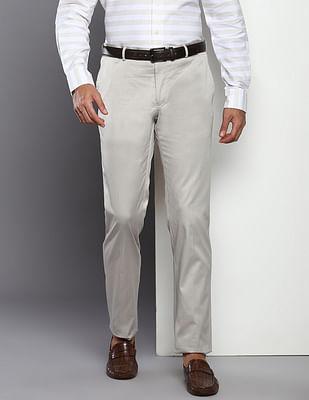 mid rise solid trousers