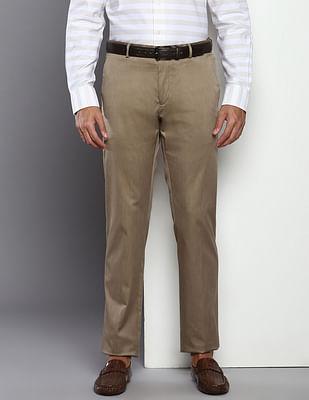 mid rise solid trousers